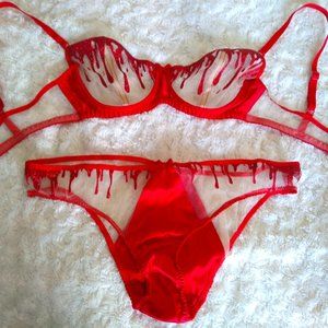 Videnoir Blood Drips Bra, size 3